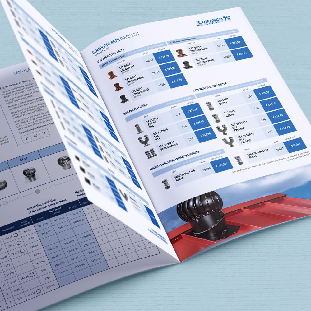 Brožura pro dodavatele střešních krytin a ventilačních turbín Alu Roofing