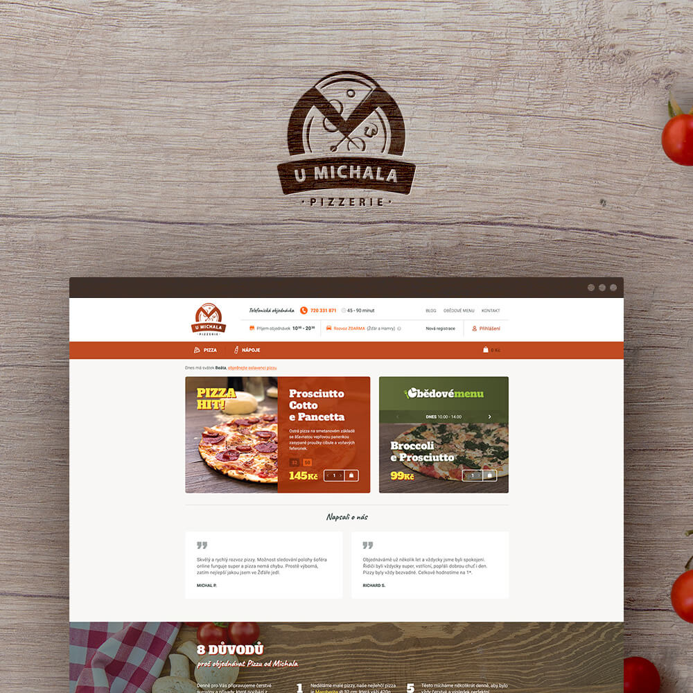E-shop a pokladní systém Pizzerie u Michala