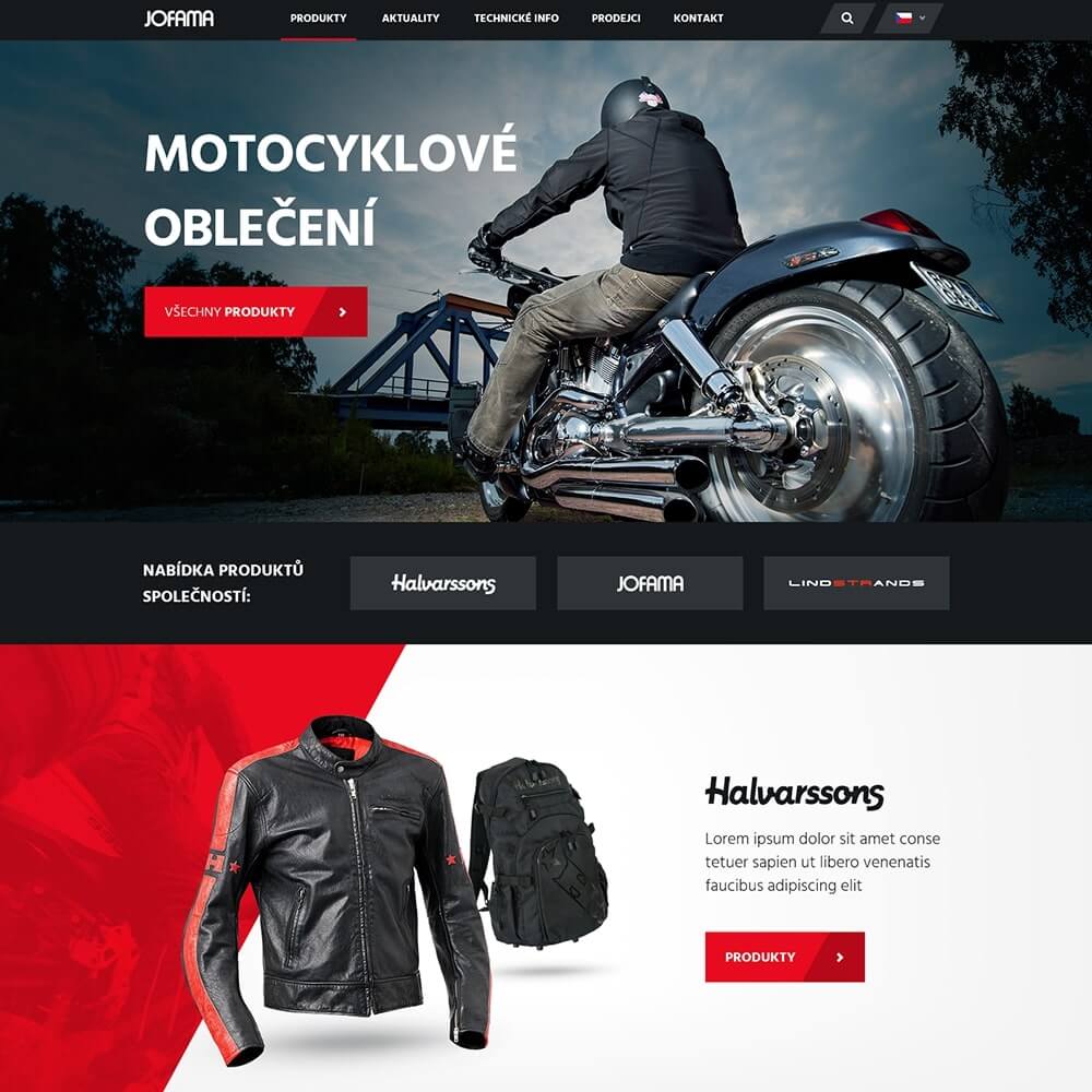 E-shop s motocyklovým oblečením Jofama